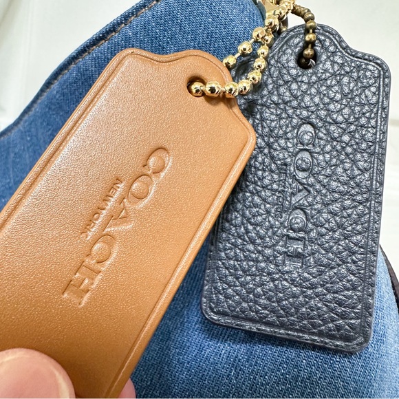 Coach Edie 31 Denim Tea Rose Appliqué Limited Edition Shoulder Bag - Picture 14 of 17